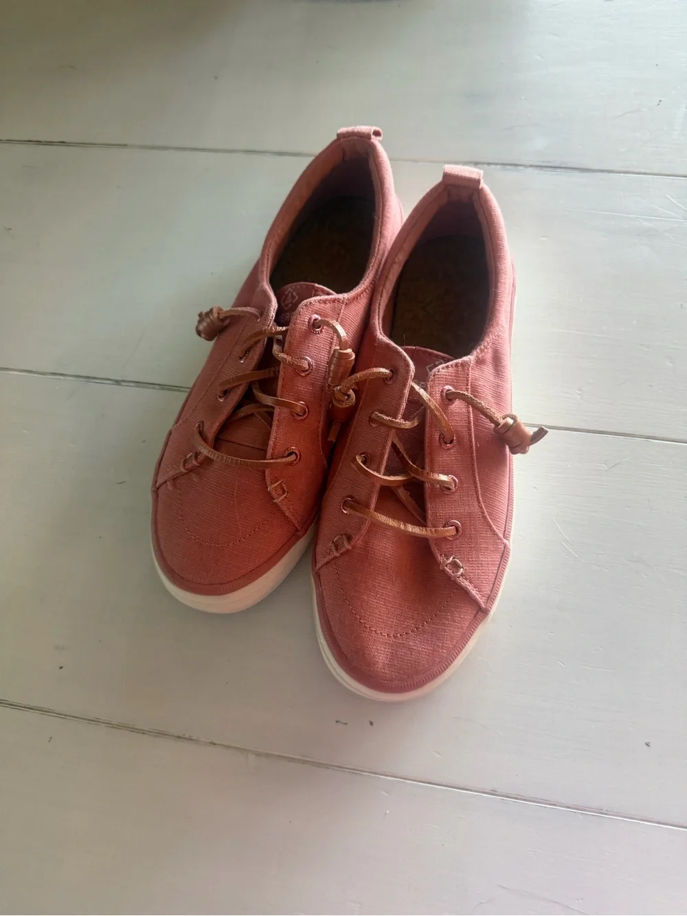 Sperry Women’s Pink Sea Cycled Crest Sneakers Size 8 Preppy Boho Nautical Boat